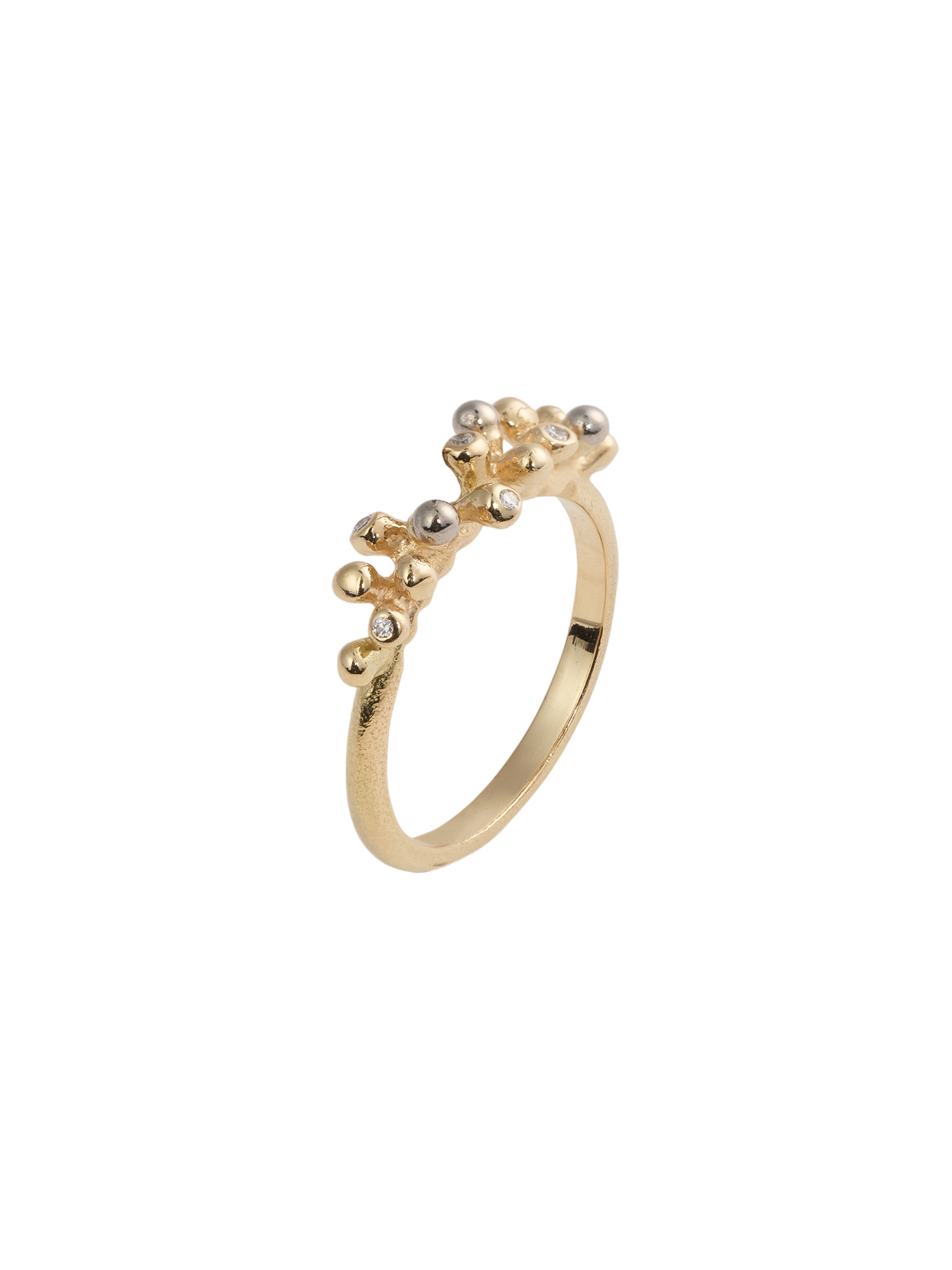 Coralina - ring in 18k yellow and white gold with 0.45ct diamond